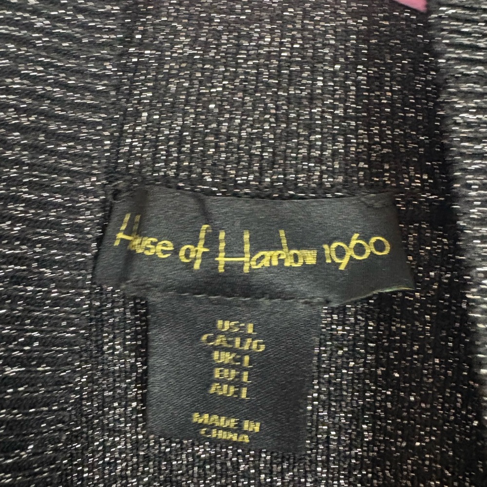 House of Harlow Black Silver Knit Turtleneck Dress size Large - Picture 5 of 7